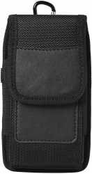 Borseta pentru telefon si accesorii prindere cu carabina la pantaloni masura XL diagonala maxima telefon 6.5 16.5x9x2.5cm Negru 