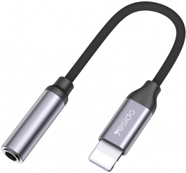 Cablu Adaptor Lightning la Jack C1976 Black 