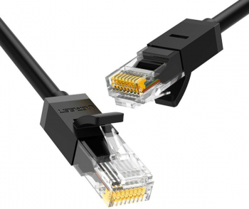 Cablu de extensie retea de internet din cupru placat cu aur CAT6 1000 Mpbs viteza 3 m lungime Negru 