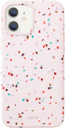Carcasa de protectie compatibila cu Apple iPhone 12 mini Coehl Terrazzo CN415 Roz 