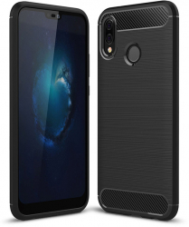 Carcasa de protectie compatibila cu Huawei P20 Lite Carbon CN37 Black 