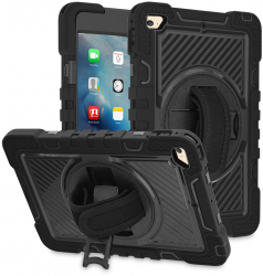 Husa Protectoare pentru Tableta iPad Mini 4/5 2015/2019 Ergonomic StripeShell V126 PC Intense Darkness 
