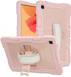 Husa Cu Grad Ridicat de Protectie pentru Tableta Samsung Galaxy Tab A7 10.4 2020/2022 Stylish Look StripeShell N248 Lexgard Roz 