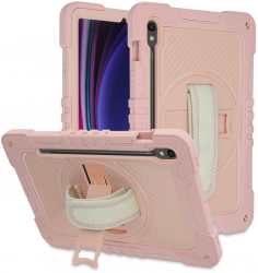 Husa Protectoare pentru Tableta Samsung Galaxy Tab S9 Plus/S9 FE Plus Precision Fit StripeShell V32 PC Soft Rose 