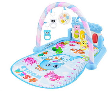 Centru de activitati si joaca multifunctional INVINCIO Baby 4 in 1 cu Lumini si Sunete PIAN Detasabil Jucarii Oglinda detasabila 4 Mo 