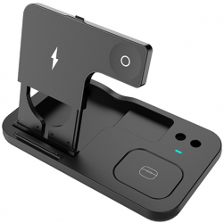Charging Station compatibil iPhone AirPods Apple Watch Apple Pencil I88 Negru 
