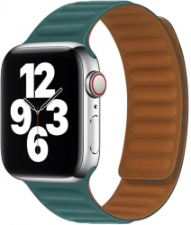Curea din silicon compatibila cu Apple Watch 1/2/3/4/5/6/7/8/9/SE/SE 2 38/40/41mm dimensiune ajustabila inchidere magnetica Turcoaz 