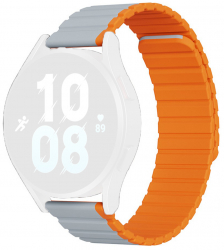 Curea pentru Huawei Watch GT 2 46mm/GT 2 Pro/GT 3 Pro 46mm/Ultimate Xiaomi Watch S1 LD Series F729 Grey/Orange 