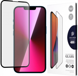 Folie sticla compatibila cu iPhone 13/13 Pro/14 Negru 
