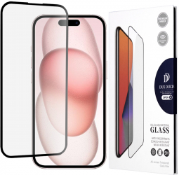 Glass shield Display pentru iPhone 15 Precision Fit Tempered Glass I60 Protective glass Deep Dark