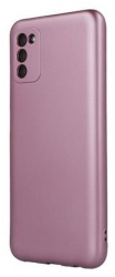 Husa de protectie bumper pentru Samsung Galaxy A13 5G silicon culoare Roz metalic 