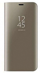 Husa de protectie Clear View pentru Samsung Galaxy S10E flip cover Auriu 