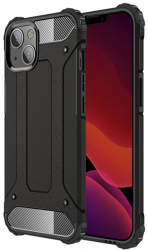 Husa de protectie compatibila cu Apple iPhone 13 Mini Hybrid Armor margini inarite TPU Negru 