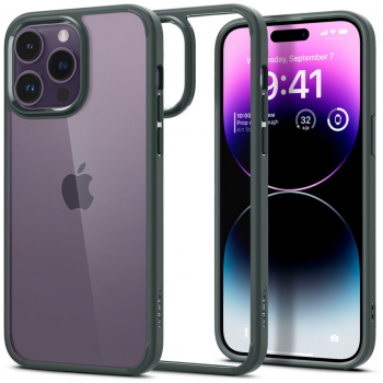 Husa pentru iPhone 14 Pro Max Spigen Ultra Hybrid Abyss Green 