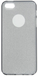 Husa de protectie compatibila cu Apple iPhone 5/5S/5SE Glitter Case TPU Negru-Argintiu 