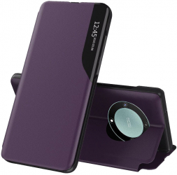 Husa de protectie compatibila cu Honor Magic5 Lite Piele ecologica Mov 