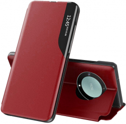 Husa de protectie compatibila cu Honor Magic5 Lite Piele ecologica Rosu 
