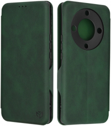 Husa de protectie compatibila cu Honor Magic5 Lite Safe Wallet Plus piele ecologica Verde inchis 
