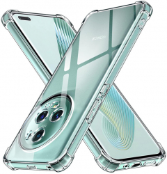 Husa de protectie compatibila cu Honor Magic5 Pro ShockProof Clear Silicone margini intarite Transparent 