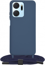 Husa de protectie compatibila cu Honor X7a Metal Albastru 