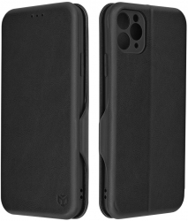 Husa de protectie compatibila cu iPhone 11 Pro Max Piele ecologica Negru 