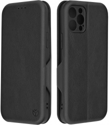 Husa de protectie compatibila cu iPhone 12 Pro Piele ecologica Negru 