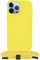 Husa Protectie pentru iPhone 13 Pro Max Impact Safe Crossbody Lanyard G1122 Metal Yellow 