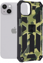 Husa Cu Grad Ridicat de Protectie pentru iPhone 14 Plus Elite Content B2823 Thermoresistant plastic Camo Lime 