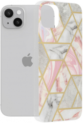 Husa pentru Apple iPhone 14 Plus Techsuit Marble Series Pink Hex 