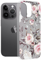 Husa pentru Apple iPhone 14 Pro Max Techsuit Marble Series Bloom of Ruth Gray 