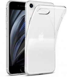 Husa de protectie compatibila cu iPhone SE 2 SE 2020/7/8/3 SE 2022 PU Transparenta 