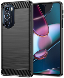 Husa de protectie compatibila cu Motorola Edge 30 Pro Carbon Silicone Negru 