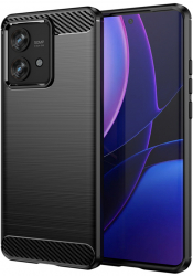 Husa de protectie compatibila cu Motorola Edge 40 Neo Carbon Silicone Negru 