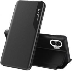 Husa de protectie compatibila cu Nothing Phone 1 Piele ecologica Negru 