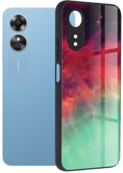 Husa de protectie compatibila cu Oppo A17 Glaze Series TPU Fiery Ocean Multicolor 