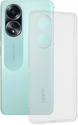 Husa de protectie compatibila cu Oppo A58 4G Clear Silicone Transparent 