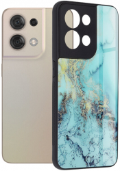 Husa de protectie compatibila cu Oppo Reno 8 5G Glaze Series policarbonat Blue Ocean Multicolor 