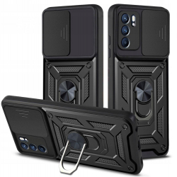 Husa de protectie compatibila cu Oppo Reno6 5G PU Negru 