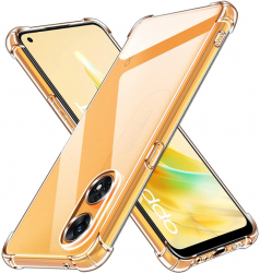 Husa de protectie compatibila cu Oppo Reno8 T Shockproof Clear Silicone cu margini intarite silicon Transparent 