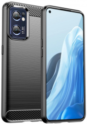 Husa de protectie compatibila cu Realme Narzo 50 5G Carbon Silicone Negru 