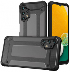 Husa de protectie compatibila cu Samsung Galaxy A13 4G/5G/A04s Hybrid Armor margini intarite TPU Negru 