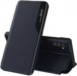 Husa de protectie compatibila cu Samsung Galaxy A14 5G/A14 4G Piele ecologica Albastru 