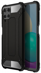 Husa de protectie compatibila cu Samsung Galaxy A22 4G/M22 4G Hybrid Armor margini intarite silicon Negru 