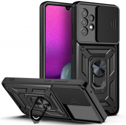 Husa de protectie compatibila cu Samsung Galaxy A33 5G CamShield cu inel magnetic protectie camera silicon Negru 