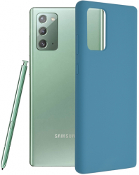 Husa pentru Samsung Galaxy Note 20/Note 20 5G Silicon Denim Blue 