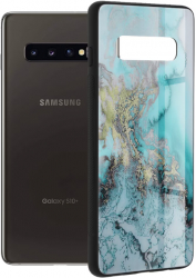 Husa de protectie compatibila cu Samsung Galaxy S10 Plus Glaze Series TPU Blue Ocean