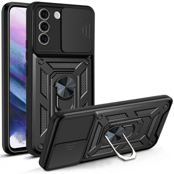 Husa de protectie compatibila cu Samsung Galaxy S21 FE 5G PU Negru 
