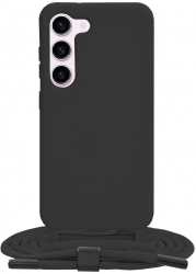 Husa Protectie pentru Samsung Galaxy S23 Impact Safe Crossbody Lanyard G1644 Metal Negru 