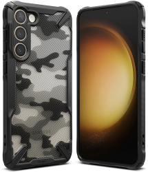 Husa de protectie compatibila cu Samsung Galaxy S23 Plus PC Camo black 