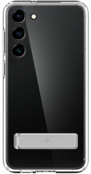 Husa de protectie compatibila cu Samsung Galaxy S23 Plus Ultra Hybrid S cu kickstand silicon Transparent